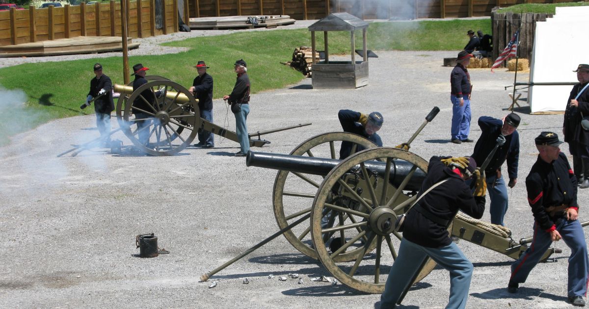 Civil War Reenactment Cannons